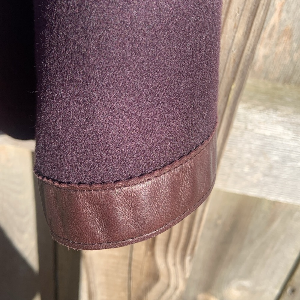 VINTAGE Womens AKRIS Brown Blazer with Leather Trim✨✨✨ - Picture 5 of 8